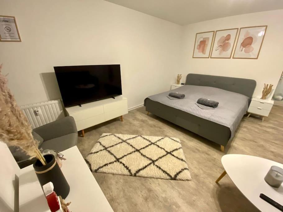 Stilvolle Ferienwohnung Mit Stellplatz Wlan Free Netflix Naehe Bahnhof Zwickau Luaran gambar